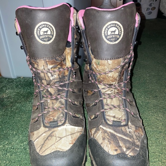 Pink camo winter hunting boots - Picture 1 of 3